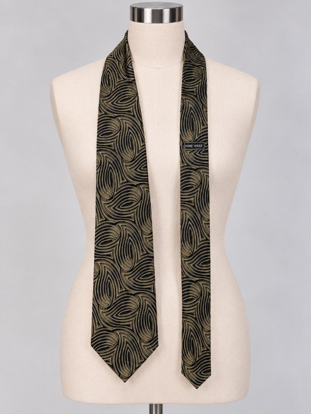 Vintage Giorgio Armani Cravatte Silk Tie Abstract Geometric Blue Green